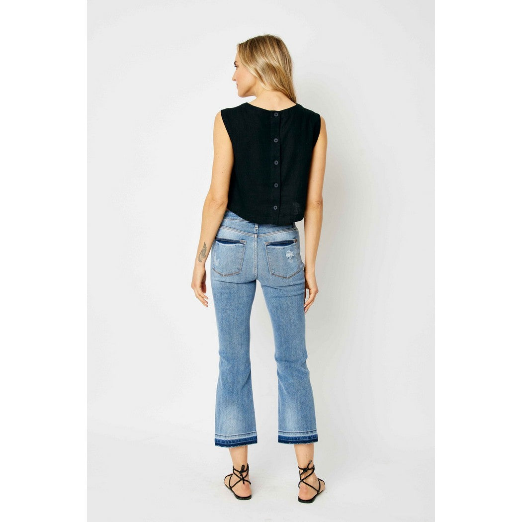 Cool Denim Boyfriend Cropped Denim 82589REG