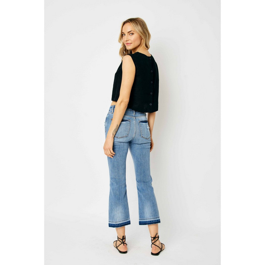 Cool Denim Boyfriend Cropped Denim 82589REG