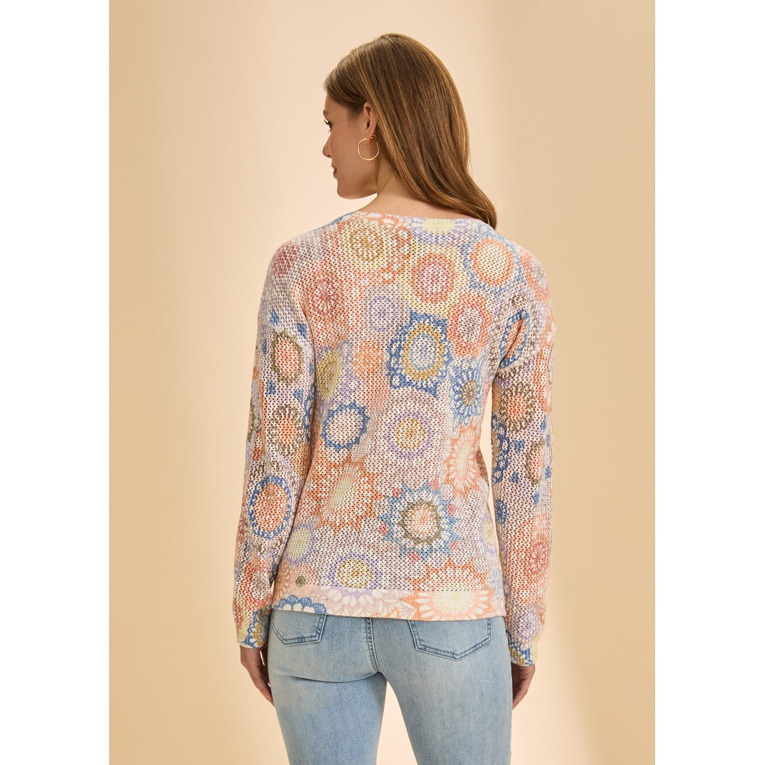 V-Neck Printed Sweater 1214624