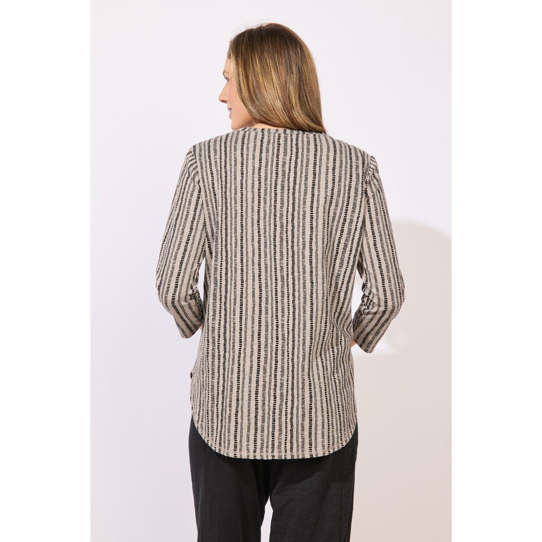 Hi-Lo Stripe Top E12243