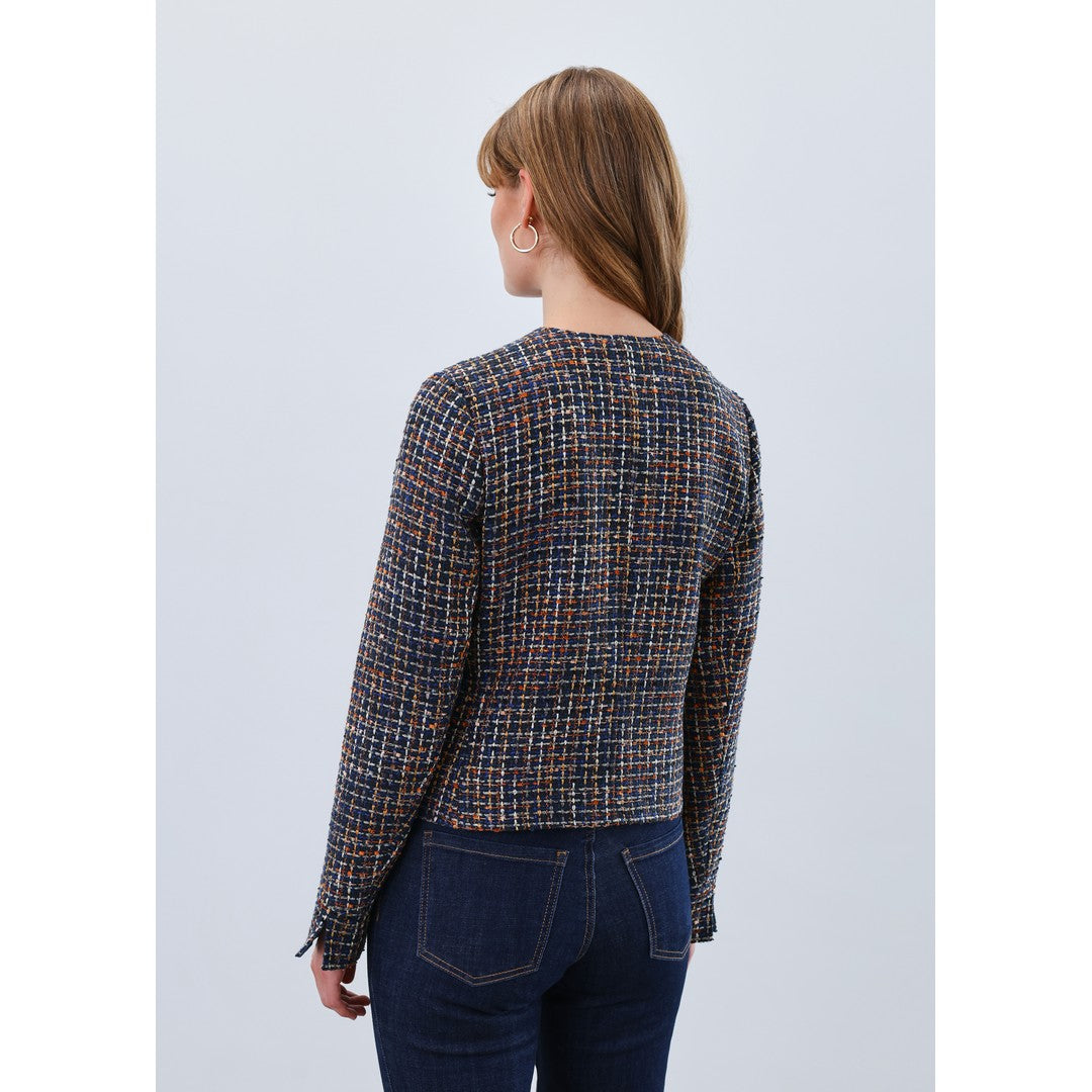 Tweed Collarless Jacket 1494228