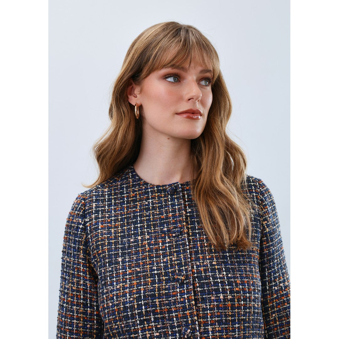 Tweed Collarless Jacket 1494228