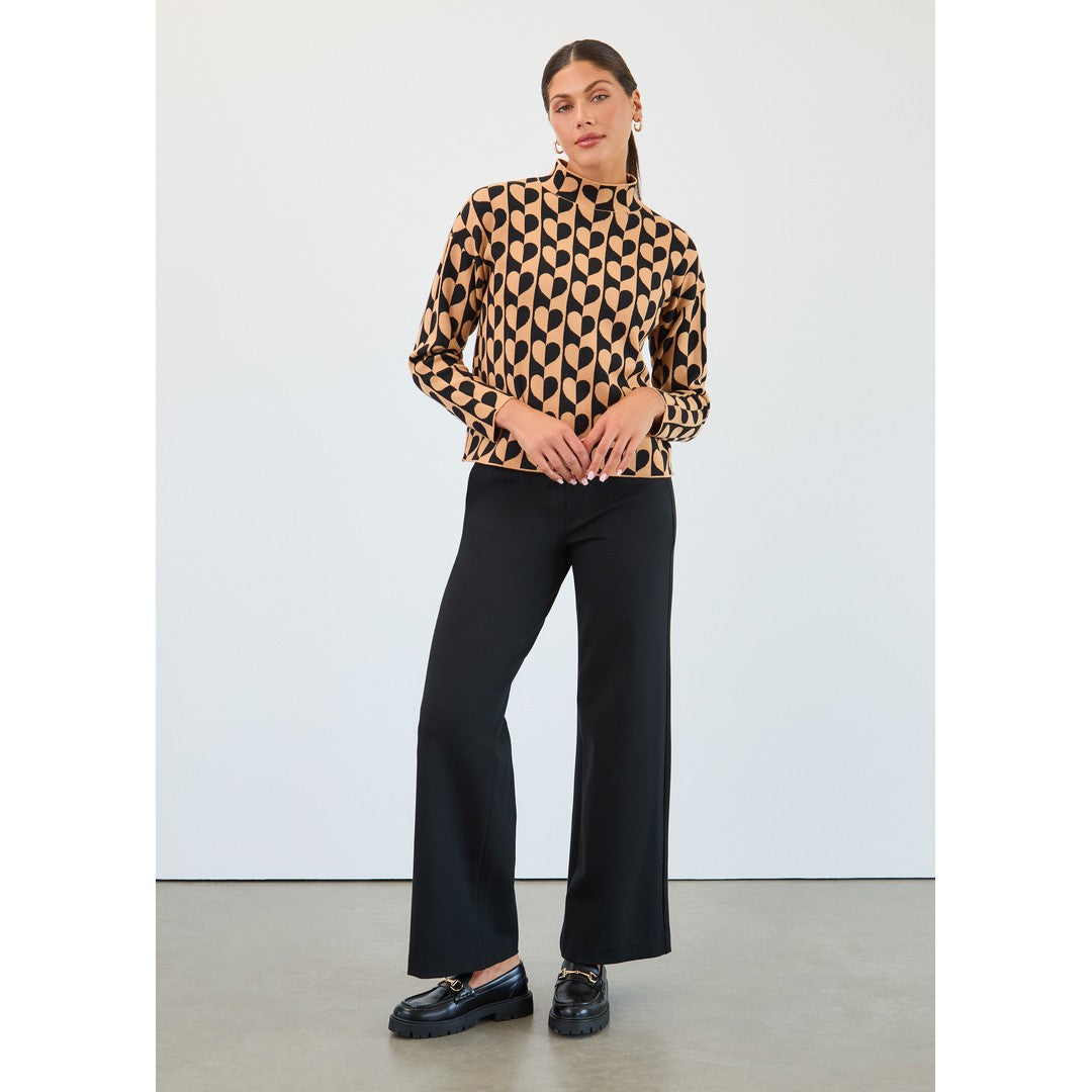 Mock Neck Jacquard Sweater 1893578