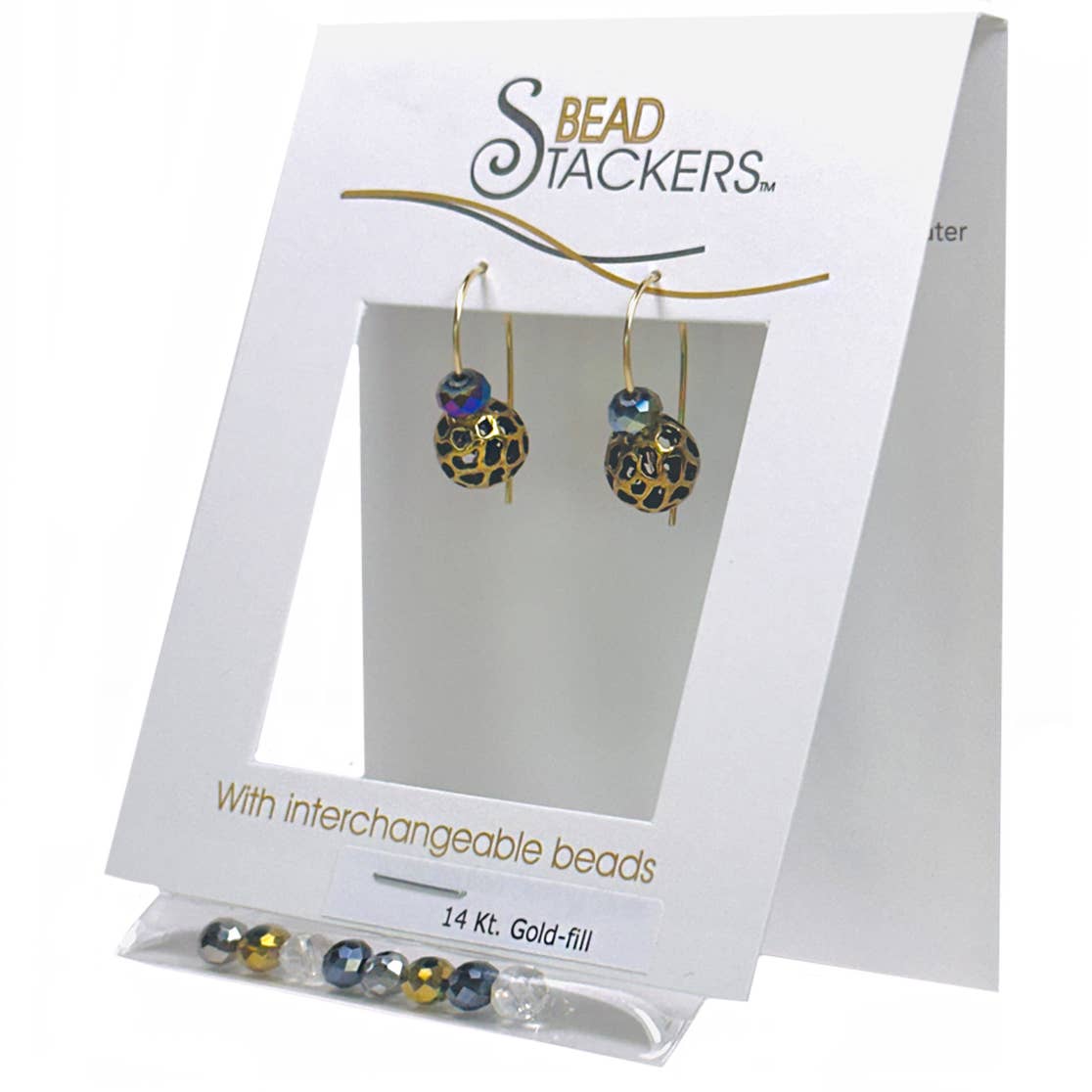 CRYMT28G - Earrings come with 4 interchangeable colours.