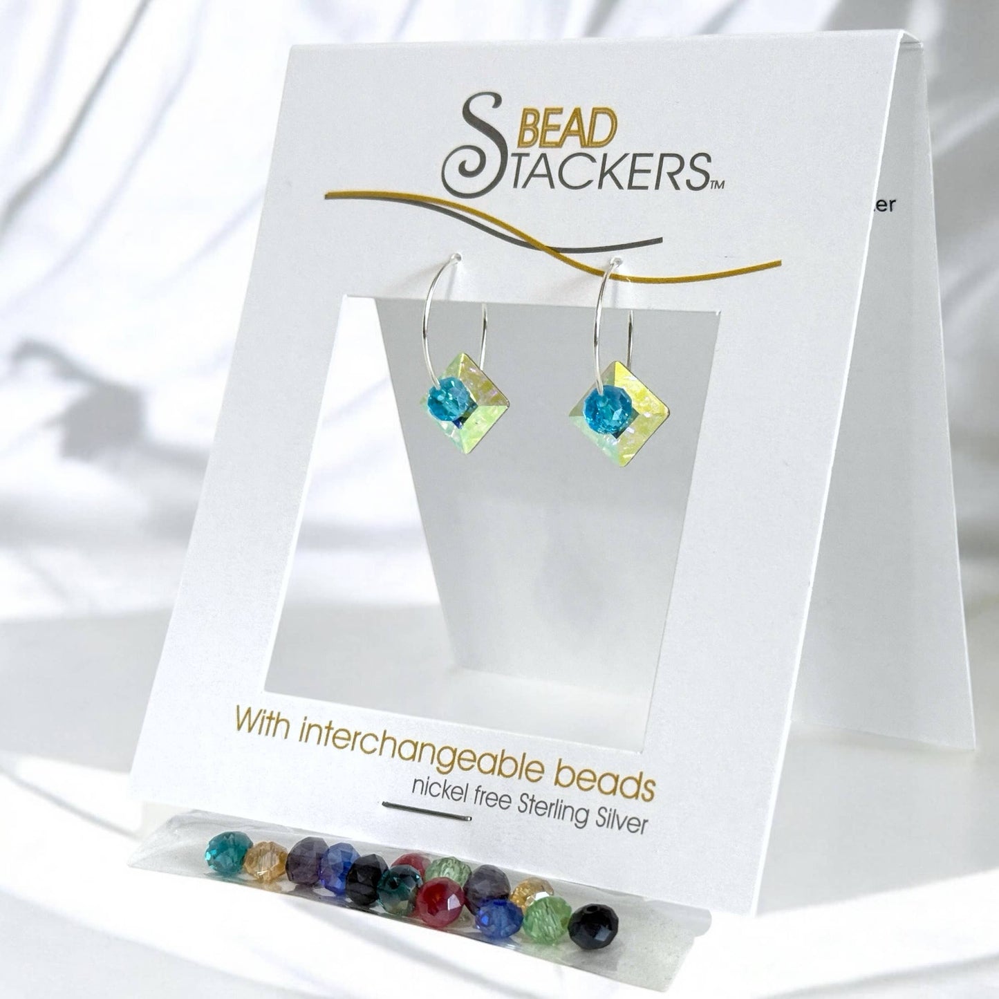 SW36 - Earrings come with 8 interchangeable colours.