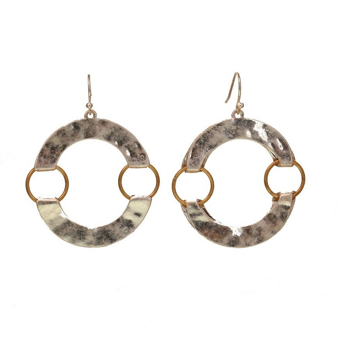 Metal Disc Earring 2-E3115