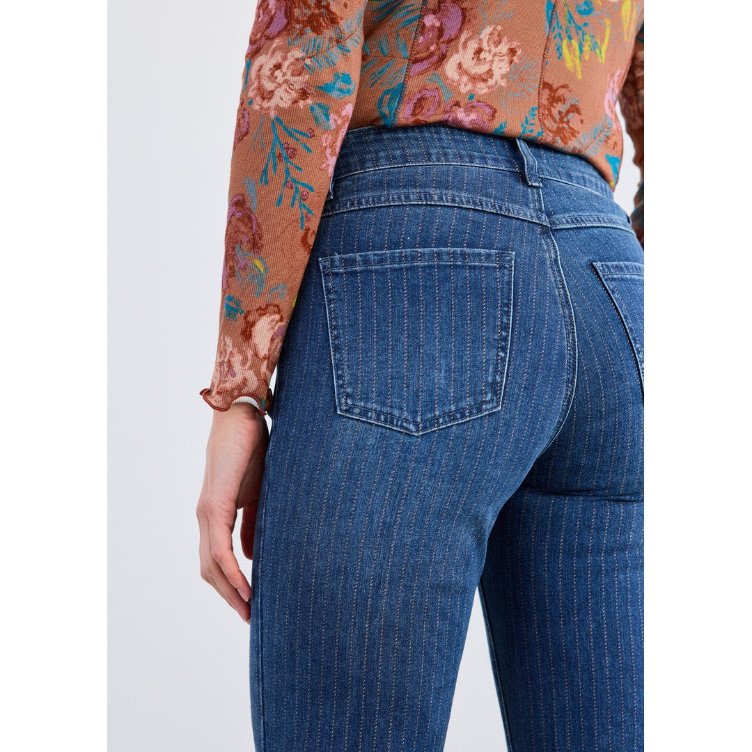 Olivia Pinstripe Straight Ankle Denim 2507779