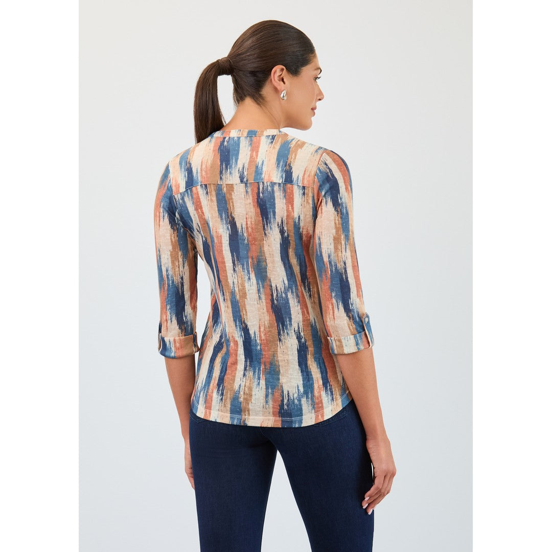 Smooth Abstract Printed Jersey Top 3103451