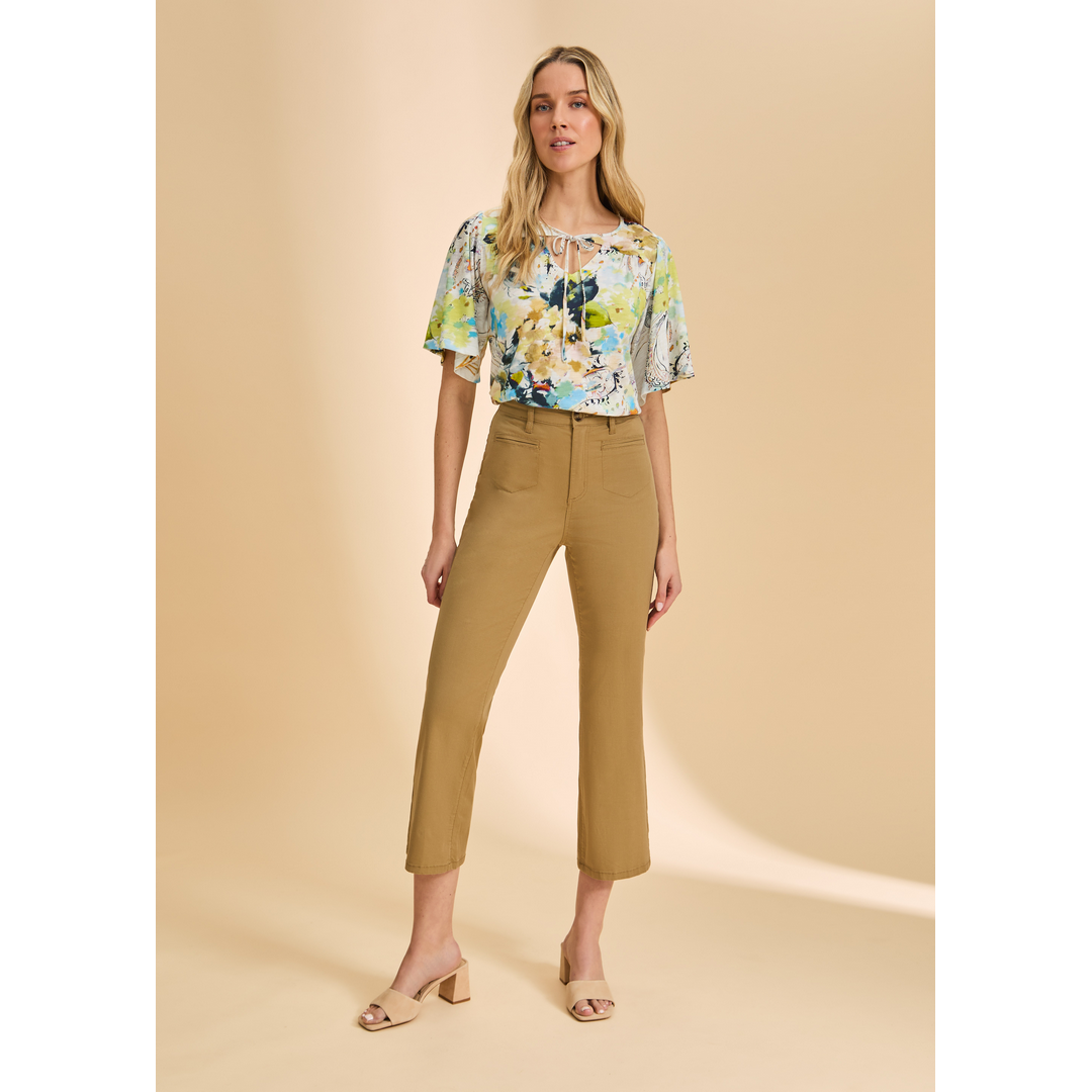 Short Sleeve V-Neck Top 3956476