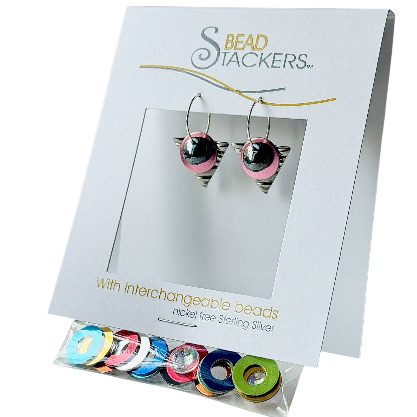 TR36 -Dangle earrings come with 9 interchangeable colours.