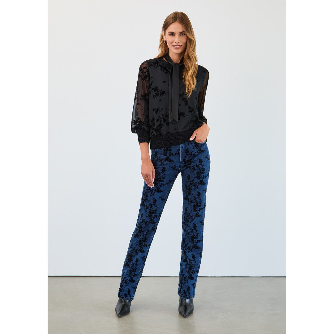 Flocked Denim 6985779
