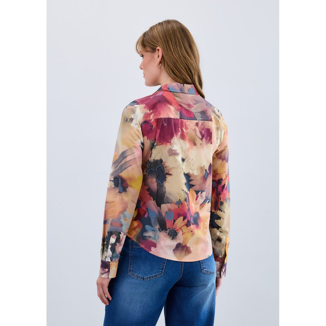 Long Sleeve Split Neck Top 7004623