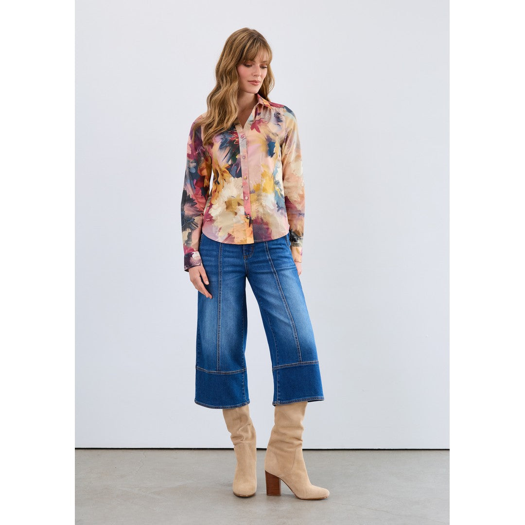 Long Sleeve Split Neck Top 7004623