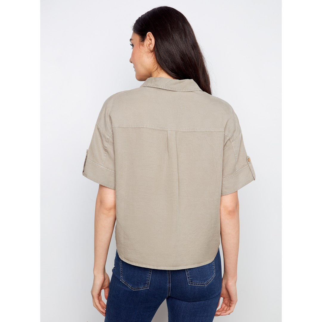 Short Sleeve Button Blouse C4688-589C
