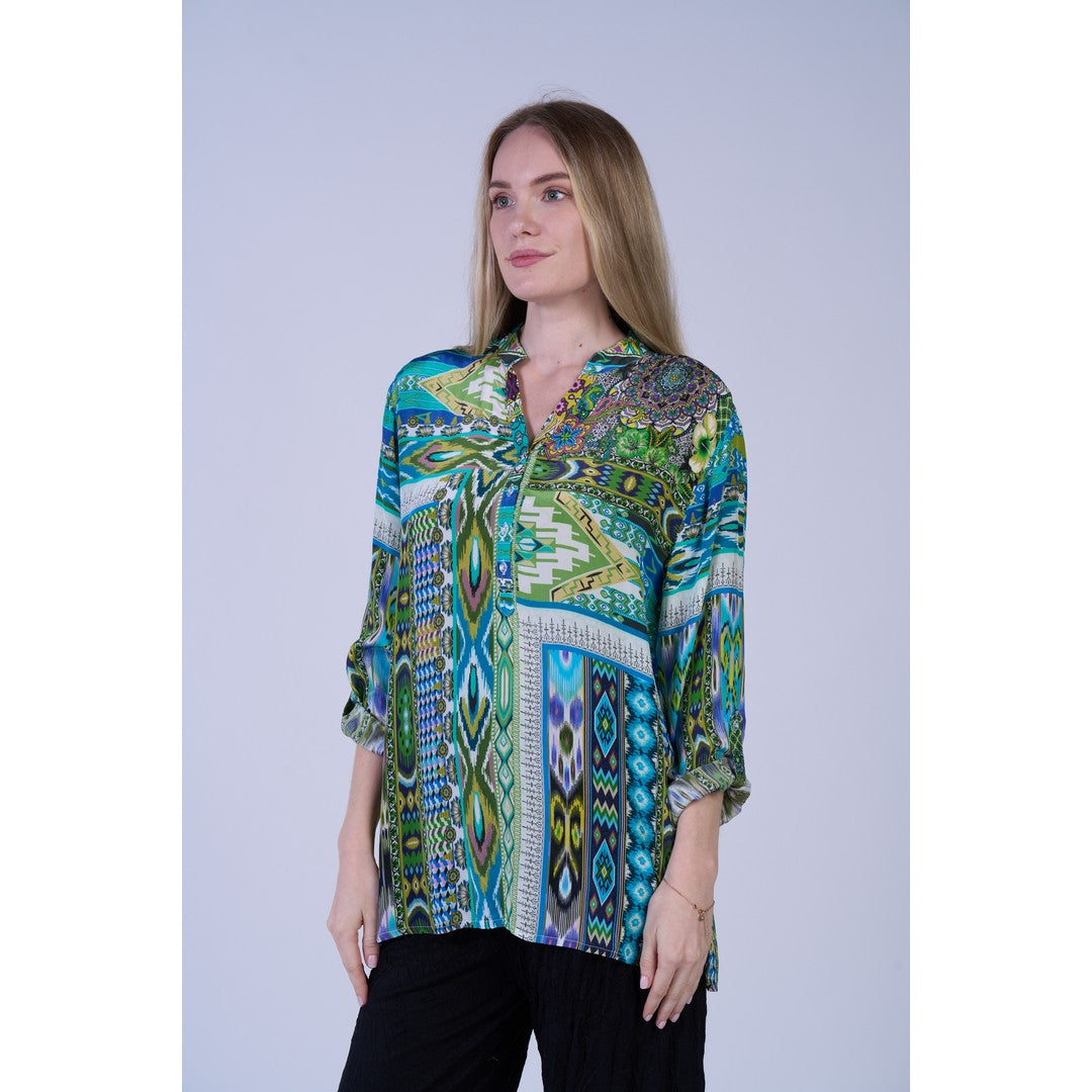 Silk Viscose Button Tunic 25437