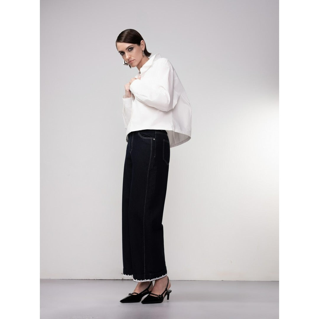 Pleat Button Capri H1025