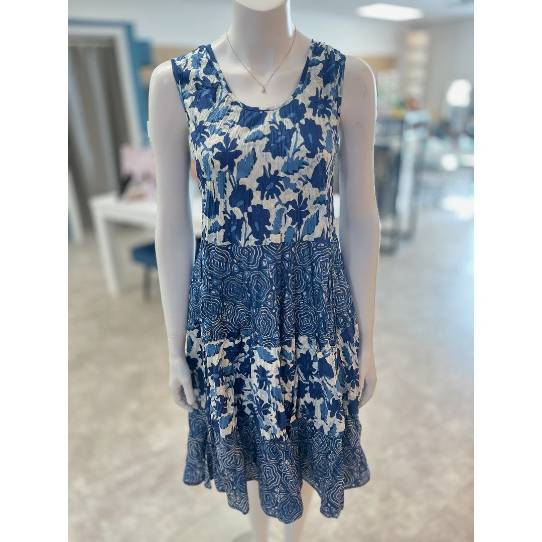 Joy Sleeveless Round Neck Mixt Dress