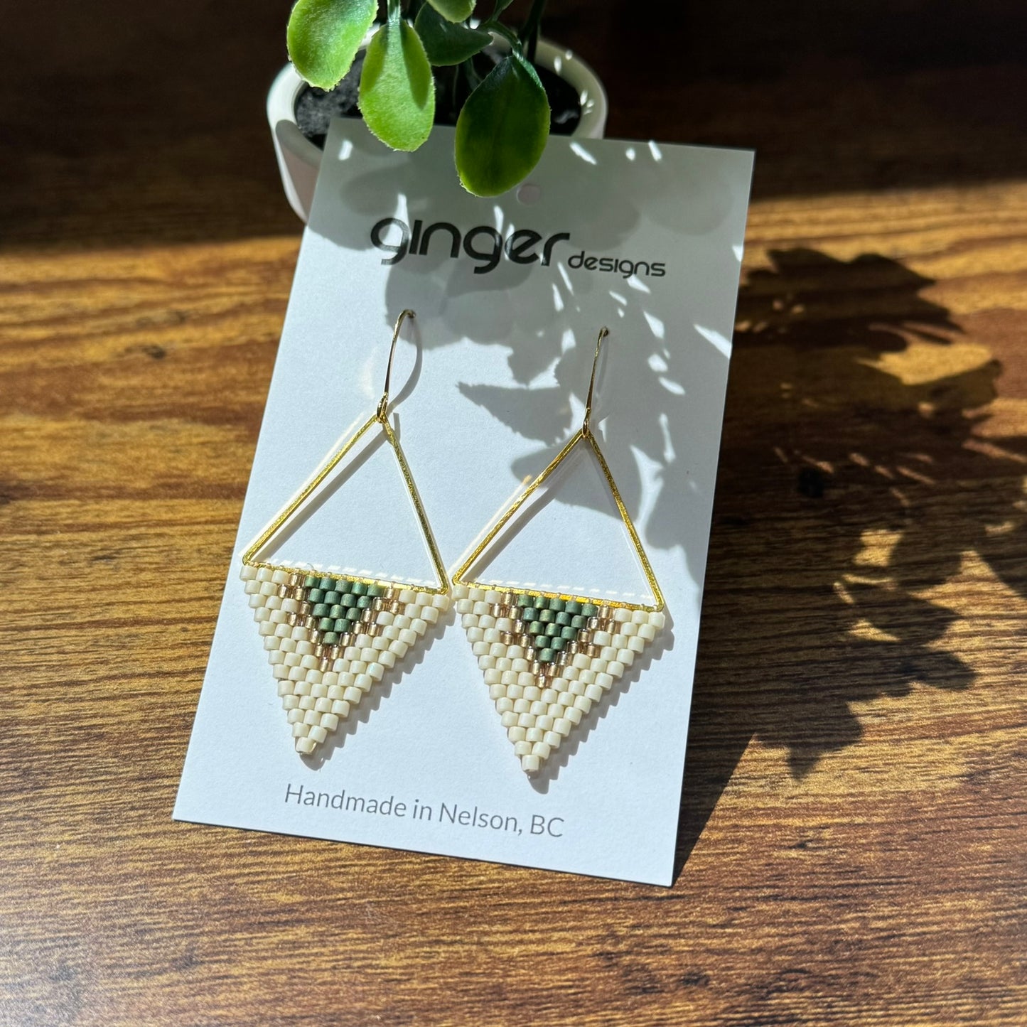 Handmade Beaded Earrings - Large