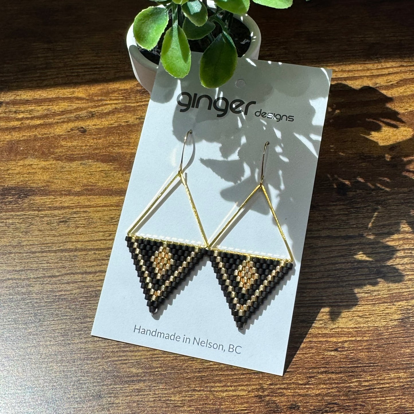 Handmade Beaded Earrings - Large