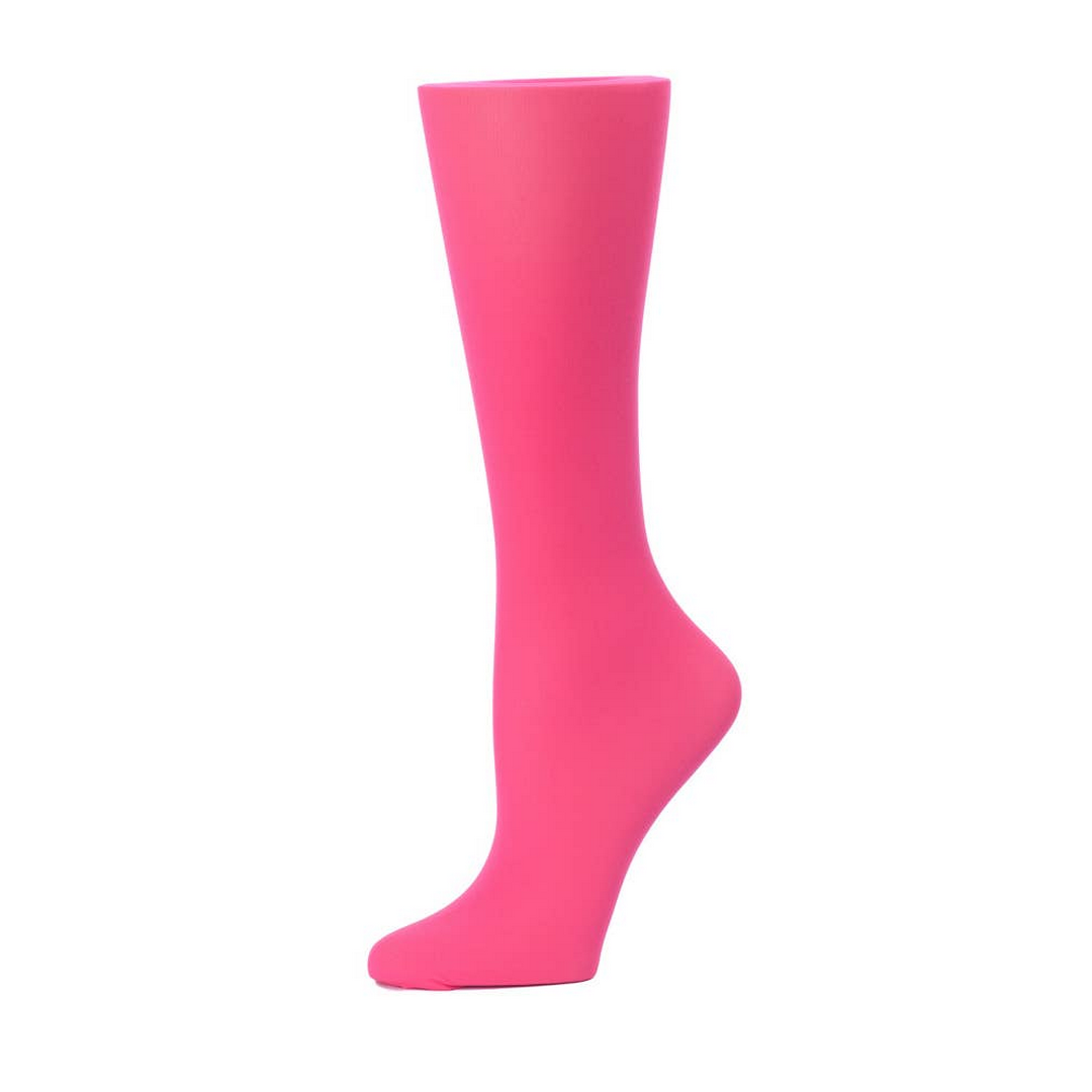 Solid Hot Pink Sheer Compression Socks