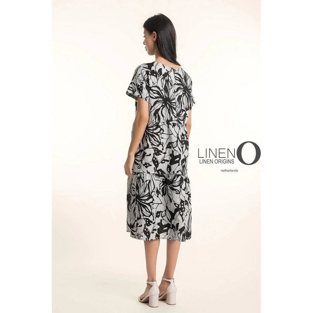 Short Sleeve Linen Dress TP1748P-152