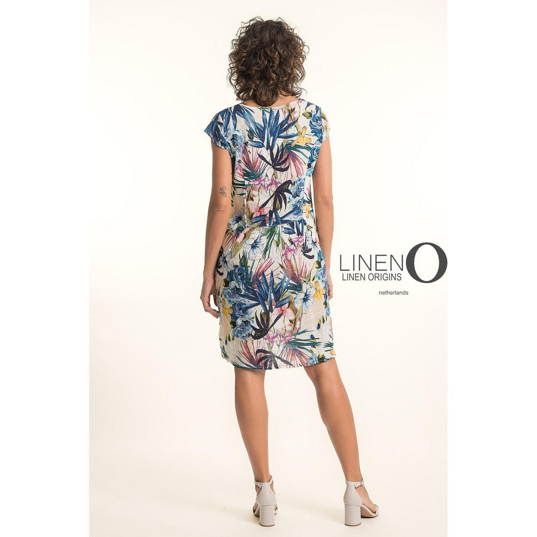 Cap Sleeve Linen Dress P1758P-17