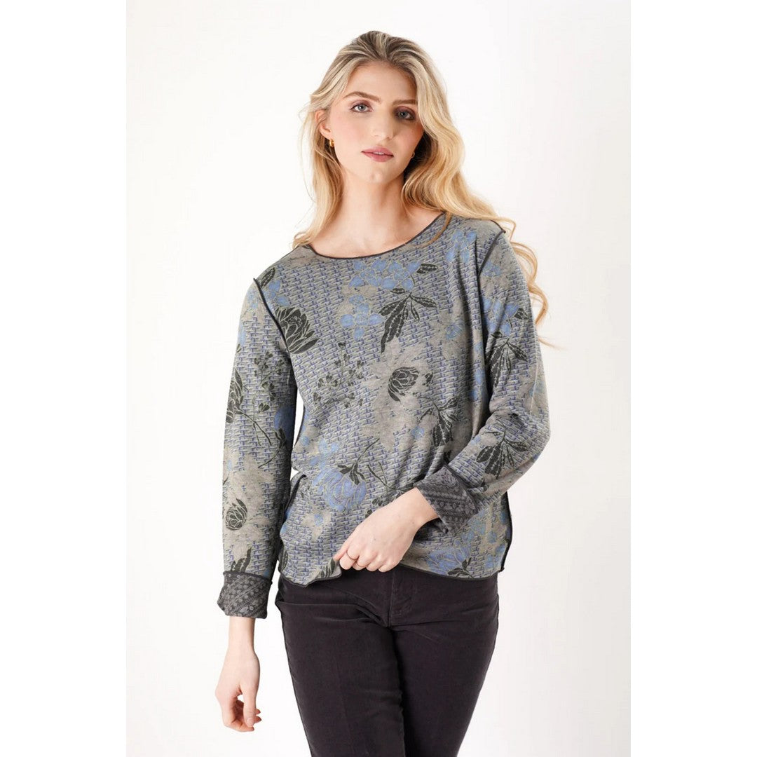 Textured Floral Reversible Tee TT13011