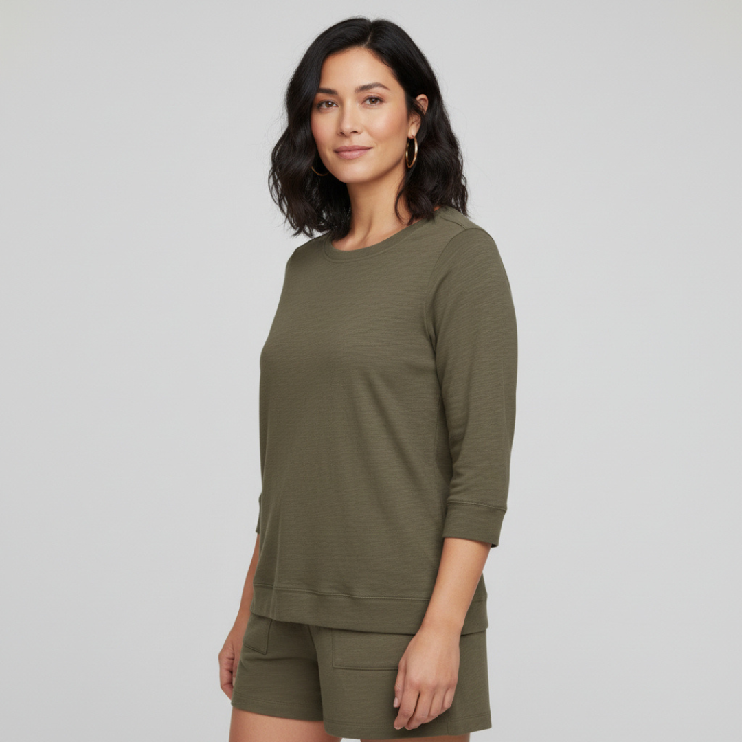 Knit 3/4 Sleeve Top R7810-89G