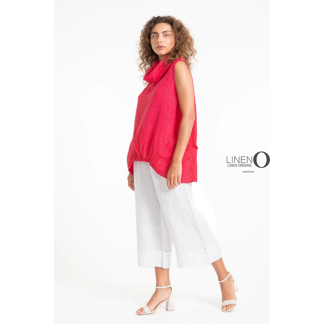Cowl Neck French Linen Top TP1561-140