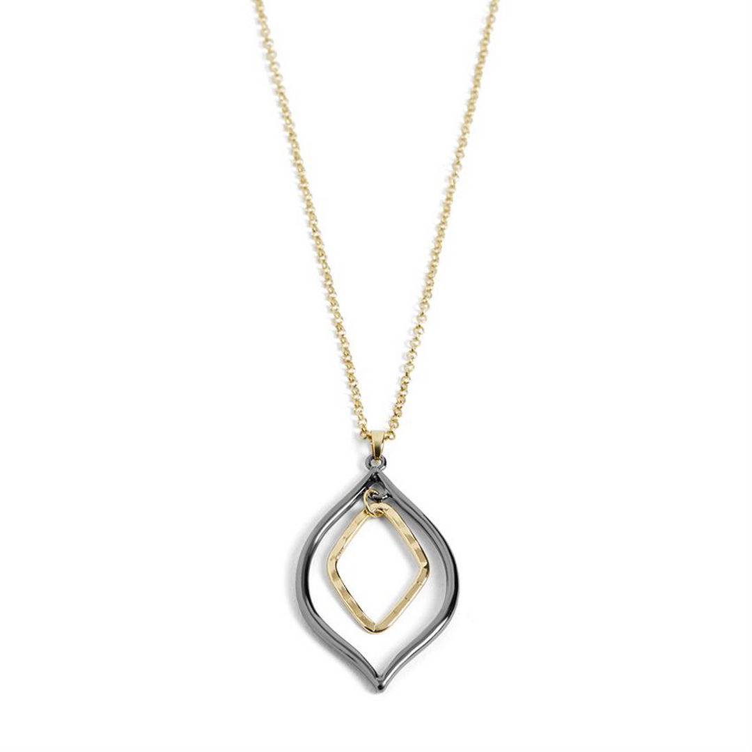 Pointed Teardrop Dangle Necklace WN004520