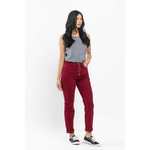 Load image into Gallery viewer, High Waist Double Roll Jogger Denim JB88727
