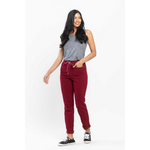 Load image into Gallery viewer, High Waist Double Roll Jogger Denim JB88727
