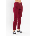 Load image into Gallery viewer, High Waist Double Roll Jogger Denim JB88727
