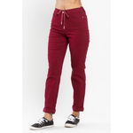 Load image into Gallery viewer, High Waist Double Roll Jogger Denim JB88727
