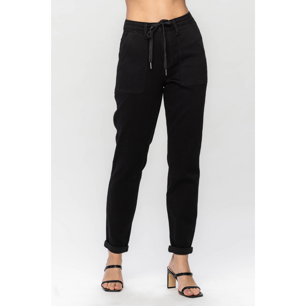 High Waist Double Roll Jogger Denim 88700