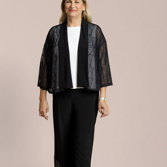 Honeycomb Mesh Mezza Luna Cardigan HM325177-4 SS26