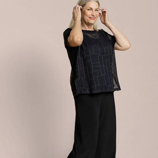 Honeycomb Mesh Boxy Top HM322362-0 SS26