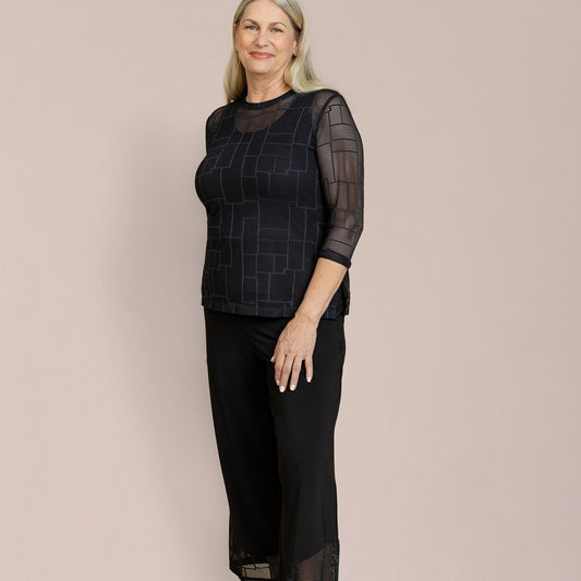 Honeycomb Mesh Everyday T, 3/4 Slv HM32202R-2 SS26