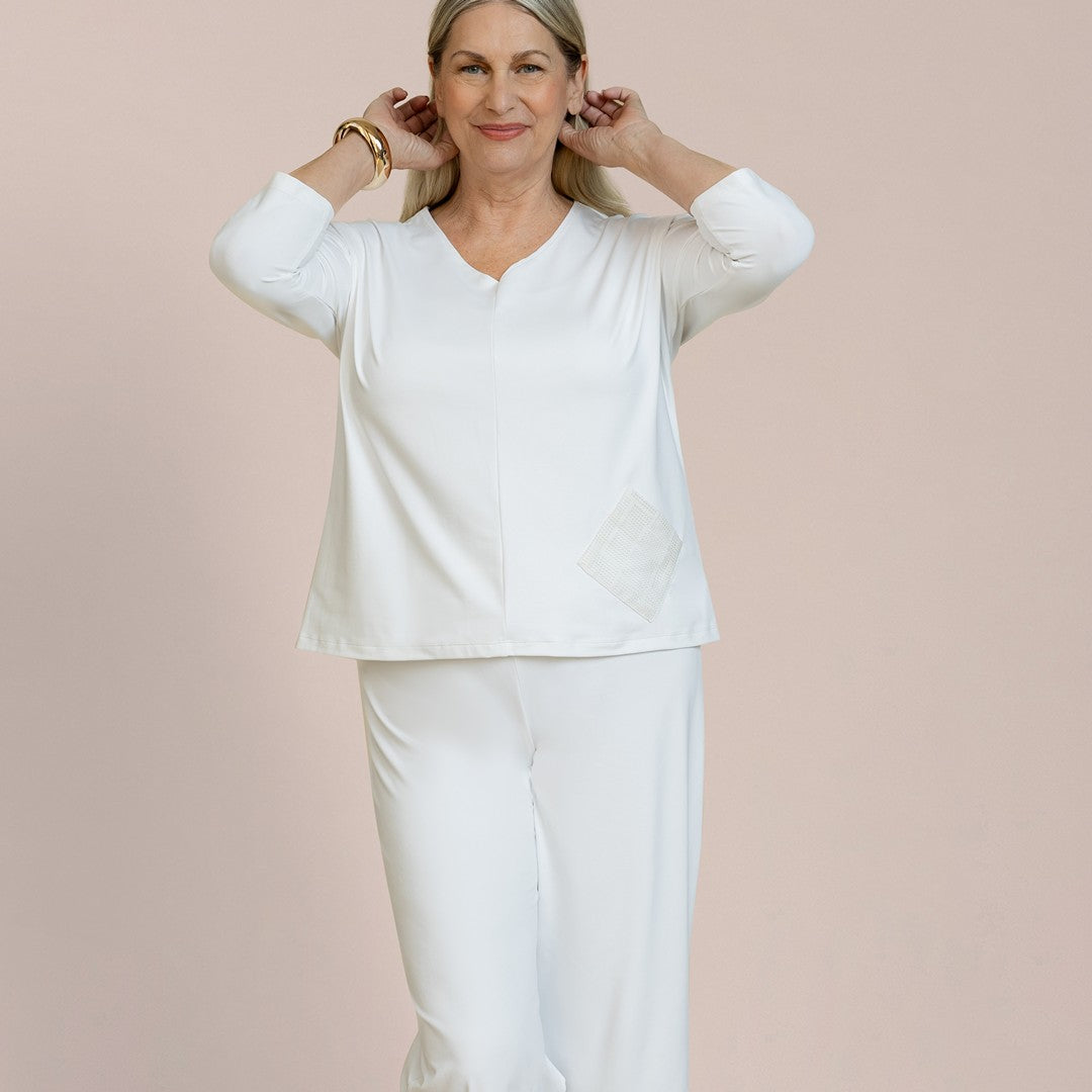 Honeycomb Mesh Mix Revel Top HM322175-2 SS26