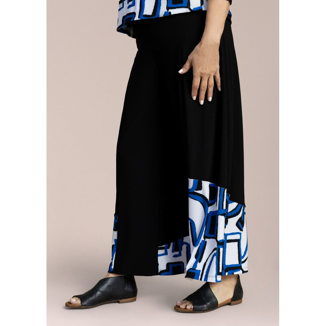 Wide Leg Crop, Blocked Print 27204BP SS26