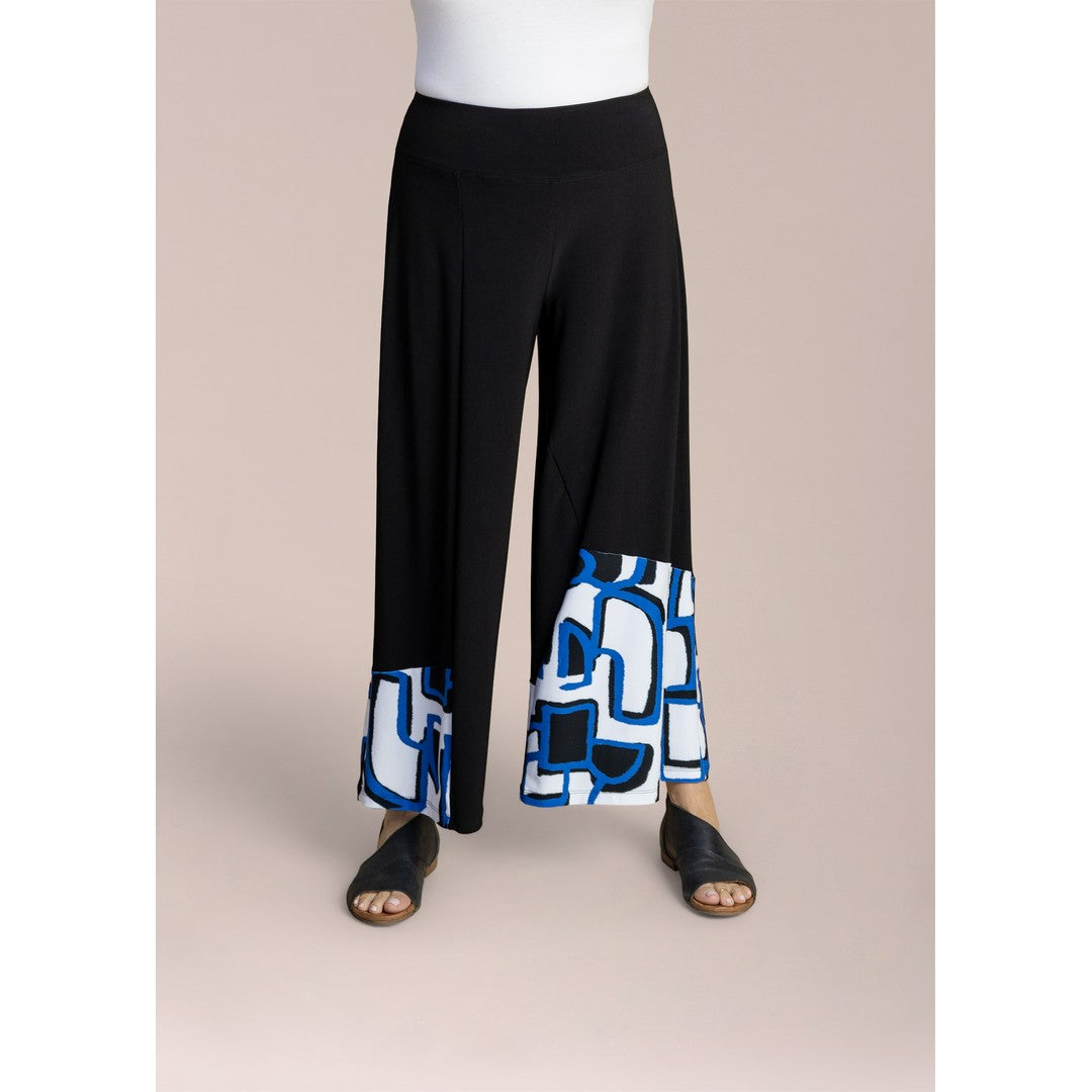 Wide Leg Crop, Blocked Print 27204BP SS26