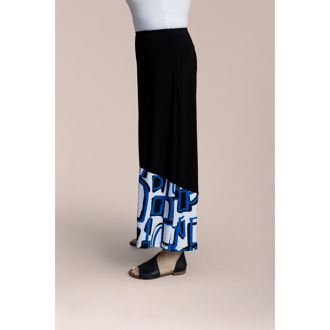 Wide Leg Crop, Blocked Print 27204BP SS26