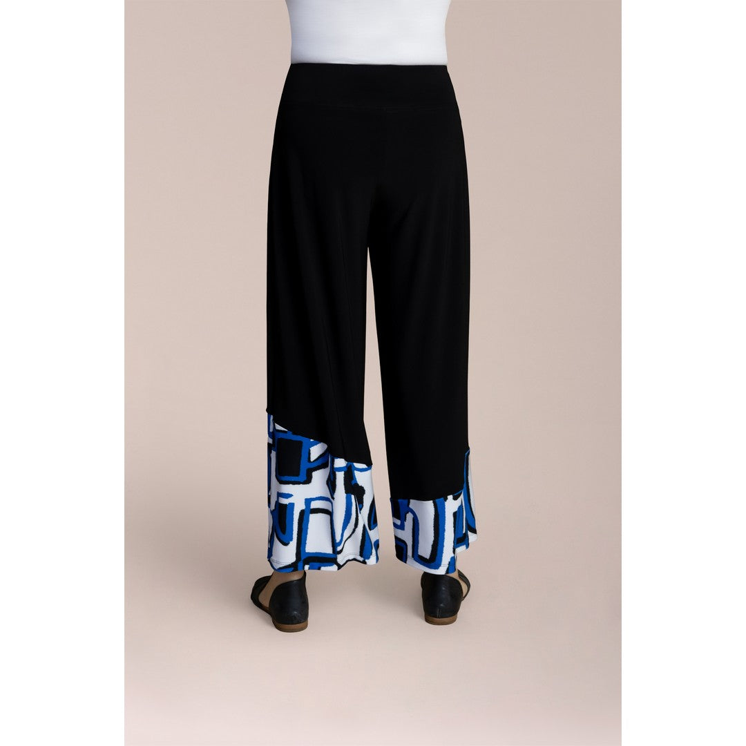 Wide Leg Crop, Blocked Print 27204BP SS26