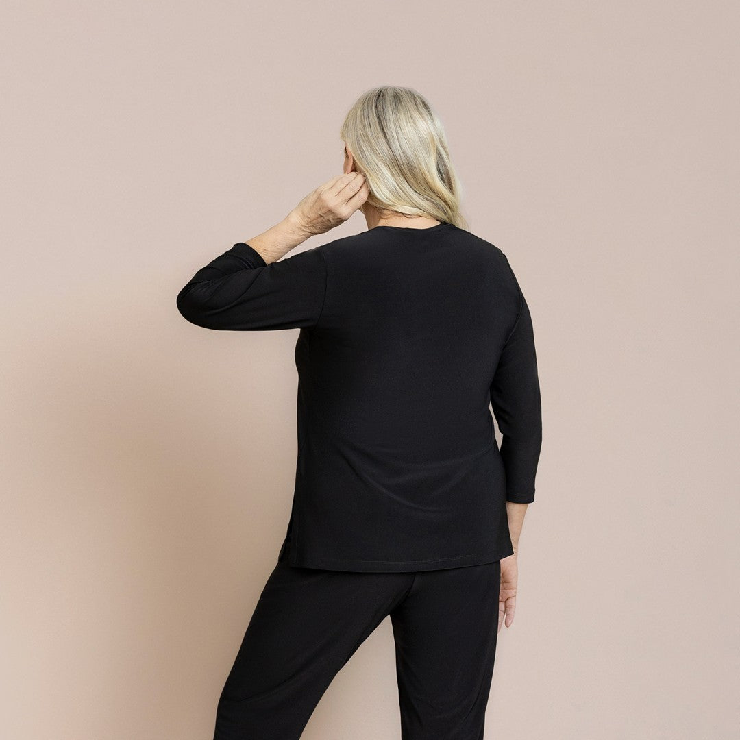 Go To Narrow V-Neck Top, 3/4 Sleeve 22411-2 SS26