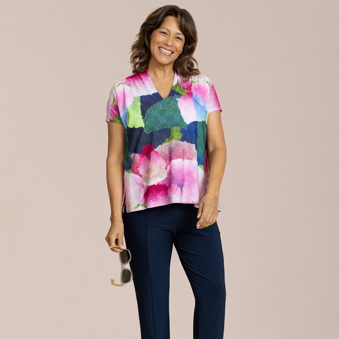 Deep V Top Print Short Sleeve 22227P-1 SS26