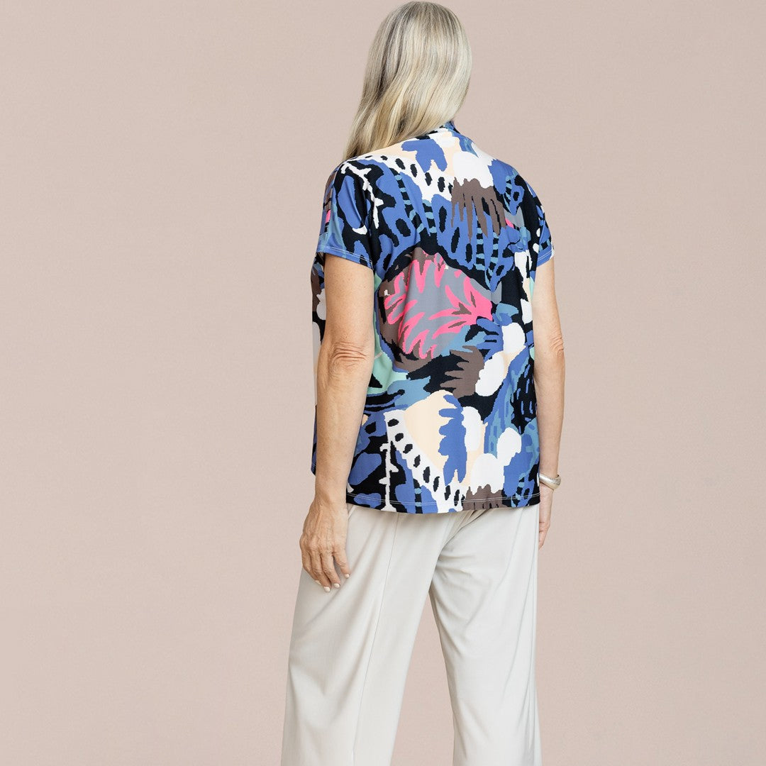 Deep V Top Print Short Sleeve 22227P-1 SS26