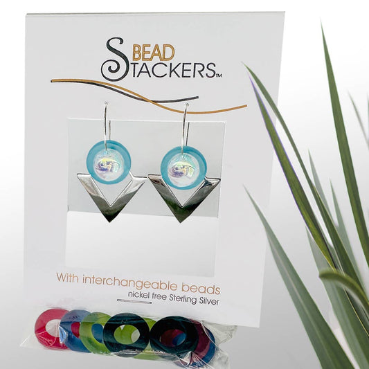 VBG45- Dangle earrings come with 5 interchangeable colours.