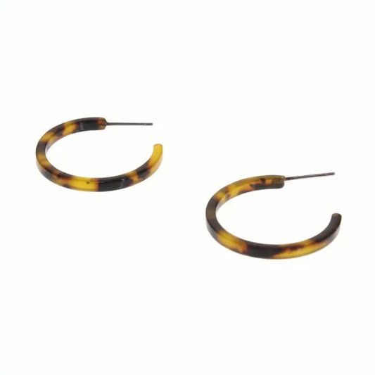 Turtoiseshell Resin Hoop 12-E1495BR
