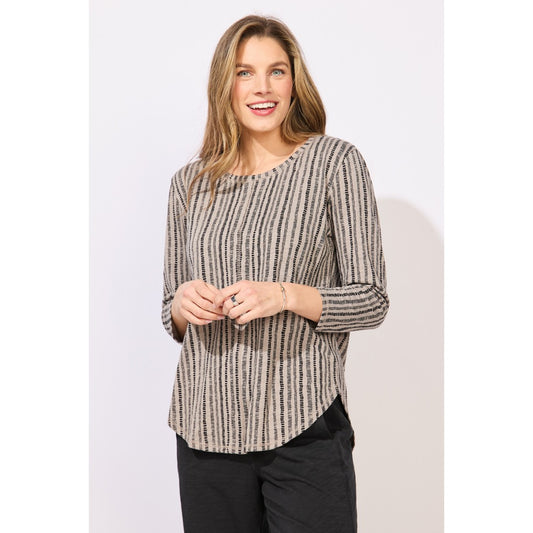 Hi-Lo Stripe Top E12243