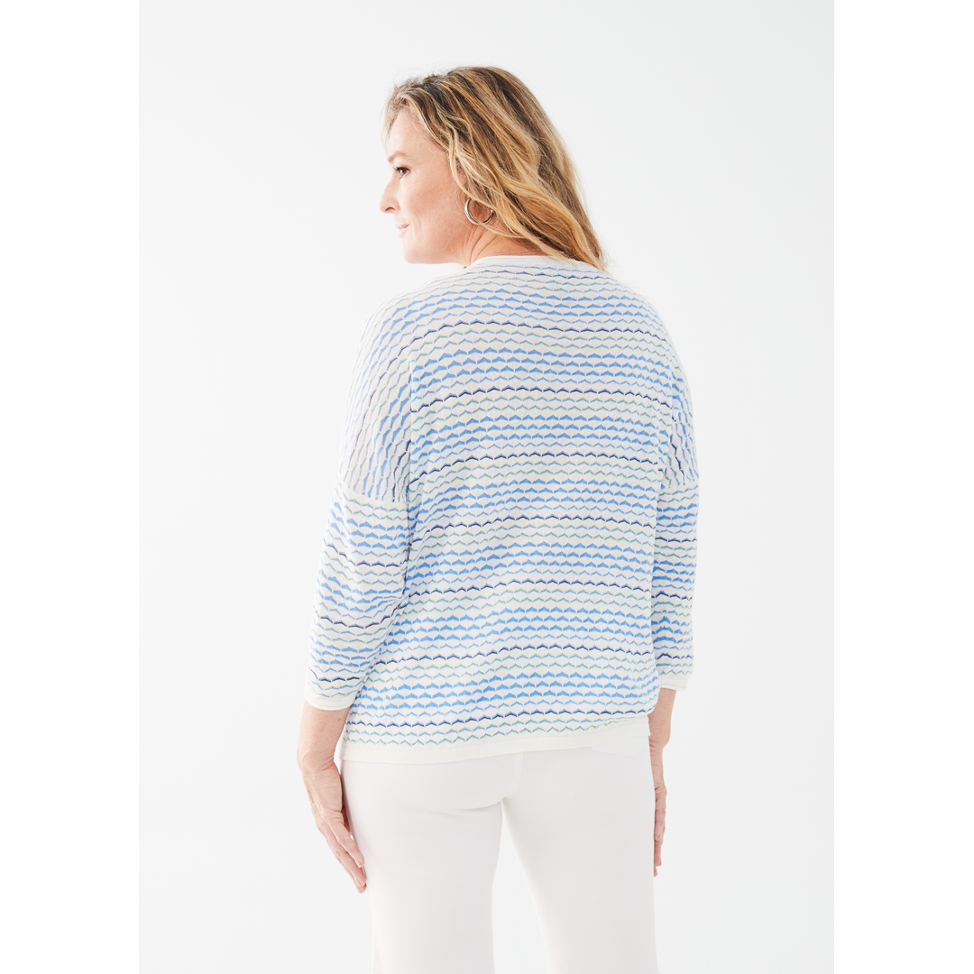 3/4 Sleeve V-Neck Sweater 1271624